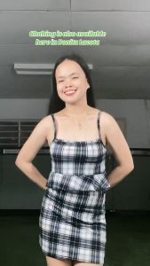 Collection Checkered Elegant Classy Ruffle Dress And Terno Tops And Skirt {HOT SALE} LACOTA Korean Style New Trendy For Women On Sale