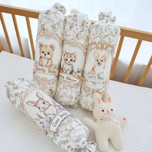 หมอนหนุนคอผ้าฝ้ายสำหรับเด็กทารกหมอนทรงกระบอกหมอนรองเพื่อความสบายเด็กทารกหมอนนอนข้าง