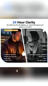 New 1080P HD Handheld Action Camera with Screen Night Vision WiFi Portable VLOG Recorder