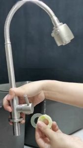 Faucets For Sink Kitchen Faucet Heavy Duty Gripo Sa Lababo Long Sale Adjustable 304 Stainless Steel Sale Single Cold  Wall Deck Mounted