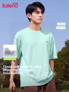 BALENO | 3D Printed T-Shirt Men Mint Green Cotton Short Sleeve For Junior High School Students