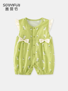 Summer Outfit Pure Cotton Sleeveless Princess Style Baby Romper for Newborn Girls Cute  Style Baby Bodysuit Clothes