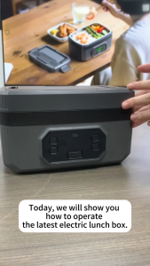 Rechargeable Insulated Lunch Box 1.2L Cordless Electric Lunch Box Portable Bento Box 304 Stainless Steel Food Storage Container Portable Food Warmer Food Steamer for Office School Outdoor Camping