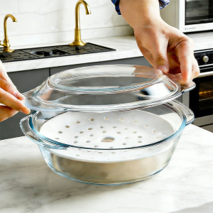BANSU | Microwave Heat Resistant Glass and Ceramic Steamer