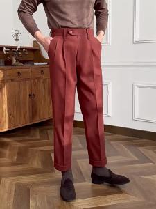 Quần Tây Dày Ấm Phong Cách Anh Quốc Cao Waist