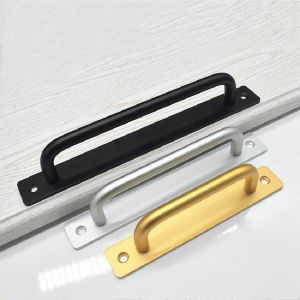 Black / Gold / Silver Door Handles Aluminium Alloy Cabinet Door Handle Balcony Bedroom Door Handle