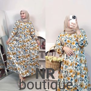 MIDI DRESS WANITA RAYON/GAMIS RAYON. bumil busui friendly