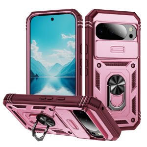 360 Rotating Ring Holder Kickstand Slide Camera Protection Phone Case For Google Pixel 10 Pro XL 9 8 6 9a 8a Shockproof Cover