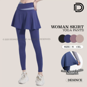 🇲🇾 DESINCE Women Trouser Skirt Casual Woman Skirt Yoga Pants Exercise Long Pants Seluar Skirt Panjang Perempuan WP 030