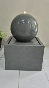 น้ำพุน้ำล้นตั้งพื้น รุ่นGranilite MZ16166JB อ่างน้ำพุล้นวางหน้าบ้าน หน้าร้านค้าสำนักงานเสริมฮวงจุ้ยจกแจ่งบ้านสไตล์โมเดิร์น