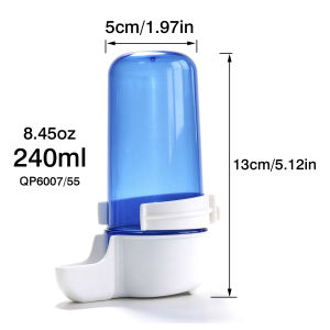 Plastic Pet Bird Hanging Automatic Drinking Fountain Feeder Parrot Feeding Cage Blue Parakeet Pigeon Bird Feeding 415ml 240ml
