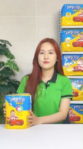 [Bán chạy] Tã bỉm quần em bé  Pep.up Cottony 3D mặt bông siêu mềm mại giá rẻ chất lượng - nhỏ Size M10 (6-11kg)
