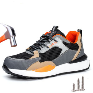 Safety Shoes Men Breathable Mesh Work Sneakers Indestructible Safety Boots Women Steel Toe Protective Work Shoes