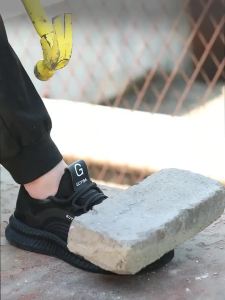 GUYISA | Mens Breathable Impact-Resistant Puncture-Proof Steel-Toe Safety Shoes with Insulation