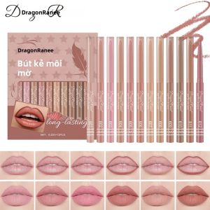 Bộ Chì Kẻ Môi Mềm Lì Dragon Ranee 12 Cây Chống Nước Dễ Tán Không Gây Khô Môi Có Cả Loại Lì Và Không Lì
