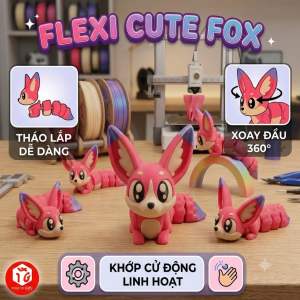 FLEXI CUTE FOX- Cáo linh hoạt dễ dàng xoay đầu 360° khớp cử động linh hoạt