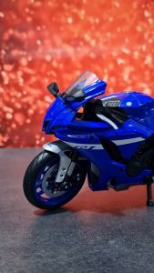 Diecast Miniatur Mainan Motor Gede Moge Sport Yamaha YZF-R1 2021 Besi Metal 1/12