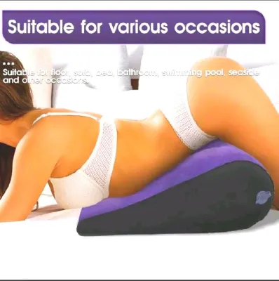 COZY FLOCKING CUSHION INFLATABLE TRIANGLE FOOT ADULT PRODUCT FITNESS PILLOW