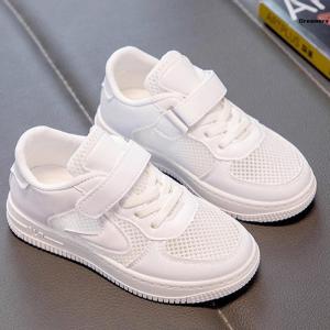 Boys And Girls Kindergarten Summer Single Net Breathable Sports Shoes Childrens Campus White Sneakers 2024 New Arrival