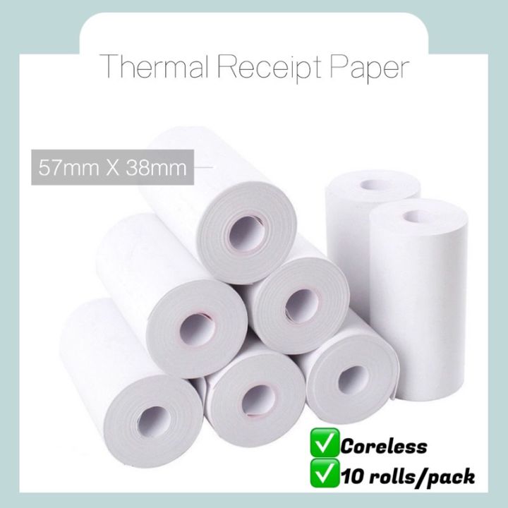 Thermal Paper Roll 57mm x40mm Thermal Receipt Paper Kertas Resit Cash ...