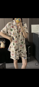 𝐒𝐎𝐔𝐉𝐈蒐集🇲🇾【𝐑𝐞𝐚𝐝𝐲 𝐒𝐭𝐨𝐜𝐤】Cartoon Cloud Cotton Pyjama Set / Short-Sleeve Shorts卡通云朵棉睡衣套装/短袖短裤