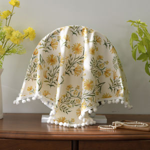 SIKANGDIYA | Dust-proof French Luxurious Dressing Table Circular Mirror Cover