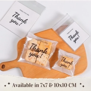 100Pcs Self Sealing Cellophane Bags 7*7/10*10/14*14cm Clear Resealable Cookie Bags Self Adhesive for Packaging CookiesFavors Products