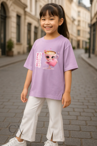 Setelan Kaos Oversize Belah Slit dan Cutbray Belah Anak Perempuan Anomali Ballerina Cappucina Umur 6-14 tahun