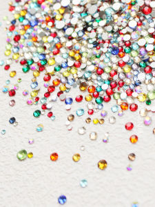 Assorted Colorful Small Drill Nail Decorations Flat Bottom round Diamond Nail Art Accessories Mixed Lot Beauty Tools from China