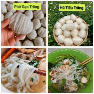 Combo 2kg Gồm: 1kg Hủ Tiếu Trắng + 1kg Phở Trắng Truyền Thống - Mai Ngọc Food - Sản Phẩm Tốt