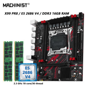 MACHINIST | MACHINIST X99 PR8 Motherboard combo.Optional LGA 2011-3 Xeon E5 2686 V4 CPU DDR3 16gb RAM Memory With USB3.0 NVME M.2