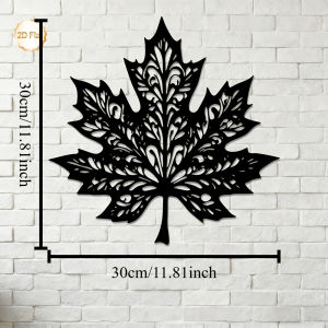 CIFbuy | CIFBUY Iron Wall Art Maple Leaf Metal Sculpture Rustic Outdoor Indoor Home Decor