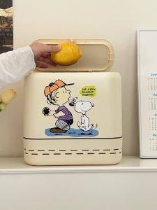 Thùng Rác Tự Động Hút Từ Tính Dung Tích Lớn Dùng Trong Gia Đình Phòng Khách Phòng Ngủ Nắp Thùng Rác Bằng Nhựa PP Hình Vuông