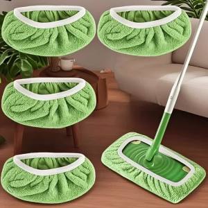 5pcs Mop Pads Reusable with High Water Absorption and Fiber Cleaning Pads That Can Firmly Adhere To Most Standard Mops