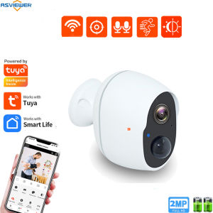 Tuya Battery Camera 2MP IP WiFi Smart Life APP 6000mAh Rechargeable Battery IP65 Outdoor Indoor Wireless Camera