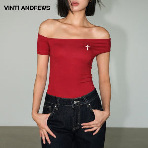 Red One-Shoulder Crossback Crop Top