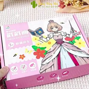 Sổ tay thiết kế thời trang Đồ chơi sticker dán thay đổi hình công chúa Fashion Design Drawing