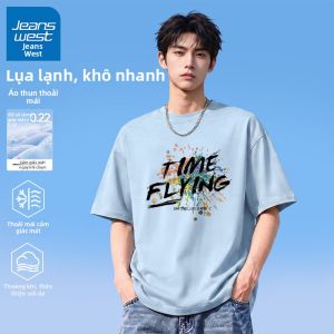 Jeanswest | Áo Thun Lụa Ice Silk Khô Nhanh Phong Cách Mỹ Trẻ Trung Thời Trang