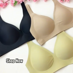 Bmama Bra Push Up Seamless & Wireless Support Fitted Bra Cup Soft & Cooling Touch for Comfort
