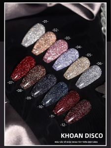 Sơn Móng Tay Gel Kim Tuyến Đỏ 12ML Bộ Sưu Tập Mùa Hè Thu Dành Cho Móng Trắng & Hồng 1 Cái Dụng Cụ Làm Móng