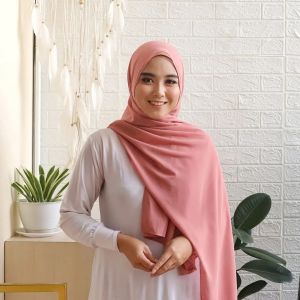 Kerudung Hijab Pashmina Diamond 180 - Jilbab Selendang Matt Diamond Crepe Spandek Premium