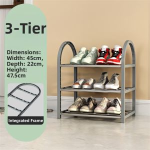 Compact Multi-level Shoe Rack for Narrow Spaces Apartments Dorms