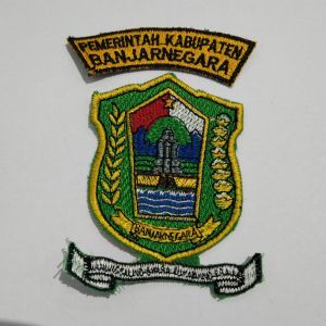 1 set bet bordir pemerintah kabupaten banjarnegara / badge pemerintah kabupaten banjarnegara