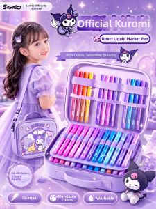 MINGZHUO | Non-Bleeding Layerable Soft-Tip Liquid Marker Art Drawing Pen for Students