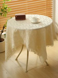 Versatile Pure Color Dustproof Tablecloth Egg Roll Table round Table Square Table Bedside Cabinet TV Cabinet Decorative Cloth