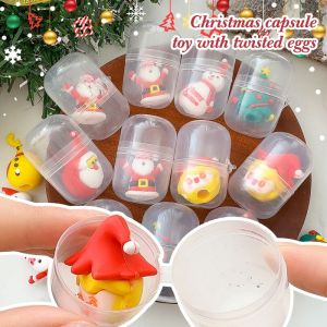 10pcs Santa Claus búp bê Twist Đồ chơi quả trứng Mini giáng sinh gachapon đồ chơi đồ chơi giáng sinh bóng trẻ em bất ngờ trứng mô hình viên nang nhà trang trí tiệc