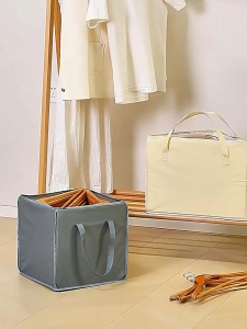 Foldable Triangle Hanger Bag with Handles Portable Hanger Tidy for Closet Wardrobe Large Capacity Clothes Hanger Organizer Bag