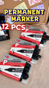 FCI Permanent Round Marker Pen Quick-Dry Ink Visible long-lasting for Drawing Writing School Office & Home Use | 1PC or 12PCS Available
