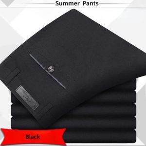 Quần Tây Nam Cao Cấp Cạp Cao Kiểu Dáng Công Sở Lịch Sự Ống Thẳng Chất Liệu Polyester Thoáng Khí Nhẹ Nhàng Thích Hợp Cho Mùa Xuân Hè Thu.