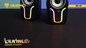 🎮 GAMING NUBWO NS-47 BURIMUS ลำโพง เกมมิ่ง ตั้งโต๊ะ Speaker Gaming ตกแต่งไฟ RGB เสียงดี เบสแน่น ระบบเสียง Stereo NS47